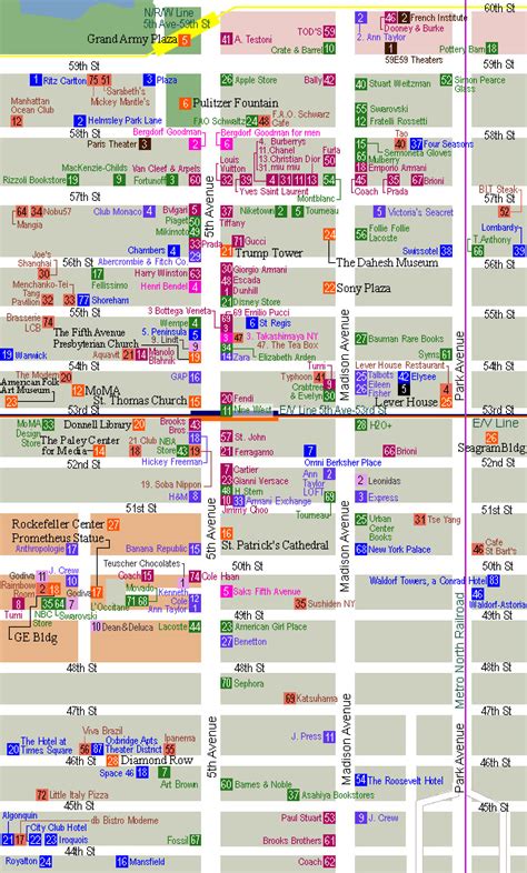 5th ave new york map.